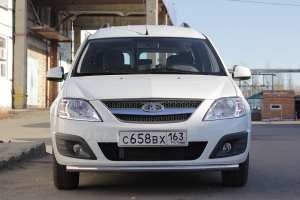 Защита переднего бампера одинарная d51мм LADA LARGUS (нерж)
